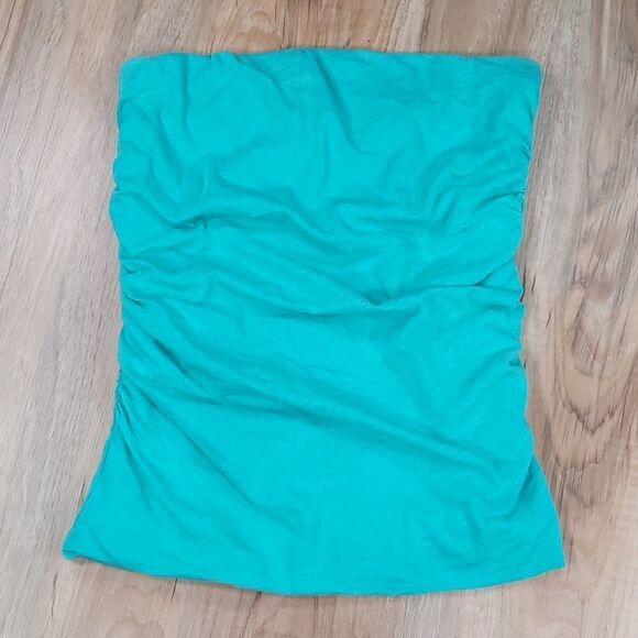 💜Mossimo Sea Green Ruched Sleeveless Tube Top Small - Picture 1 of 7